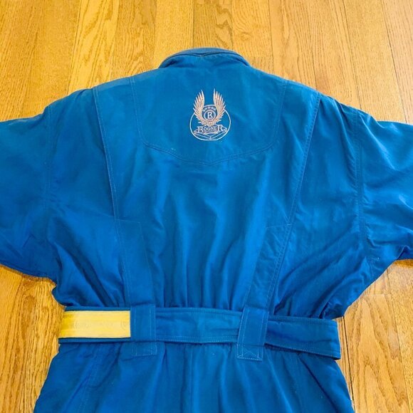 Vintage 80s 90s Ski Suit One piece Snowsuit BOGNER Apres Snow Blue Womens 16 - Picture 3 of 13